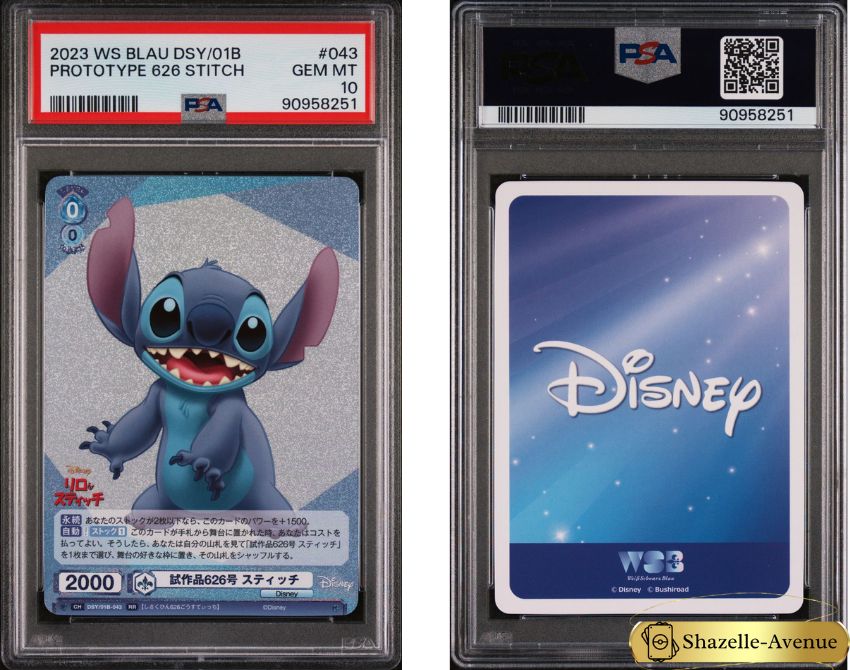 2023 Weiss Schwarz Disney Blau Prototype 626 Stitch #DSY/01B-043 Japanese PSA 10