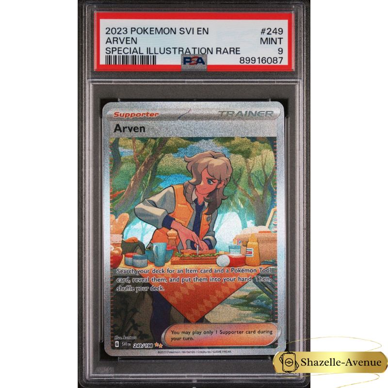 arven pokemon card 249 198 2023 Pokemon Svi EN-Scarlet & Violet #249/198 Arven PSA 9 – Shazelle-Avenue