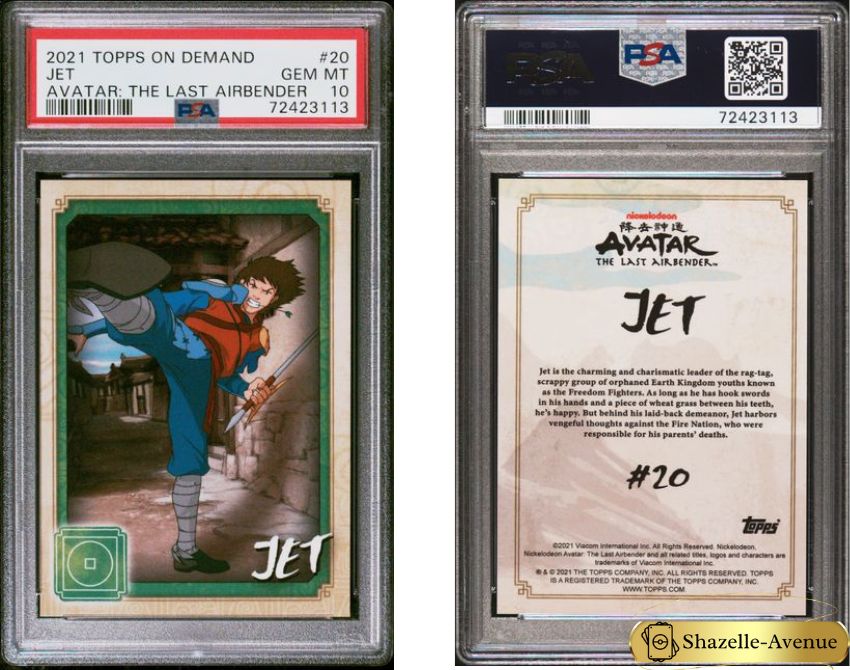 2021 TOPPS ON DEMAND AVATAR THE LAST AIRBENDER #20 Jet PSA 10