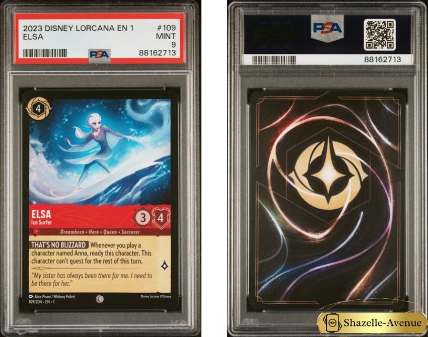 2023 Disney Lorcana EN 1 #109 Elsa"Ice Surfer" PSA 9 MINT