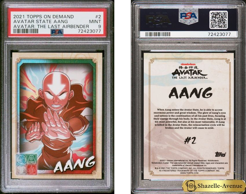2021 TOPPS ON DEMAND AVATAR THE LAST AIRBENDER #2 Aang Avatar State PSA 9