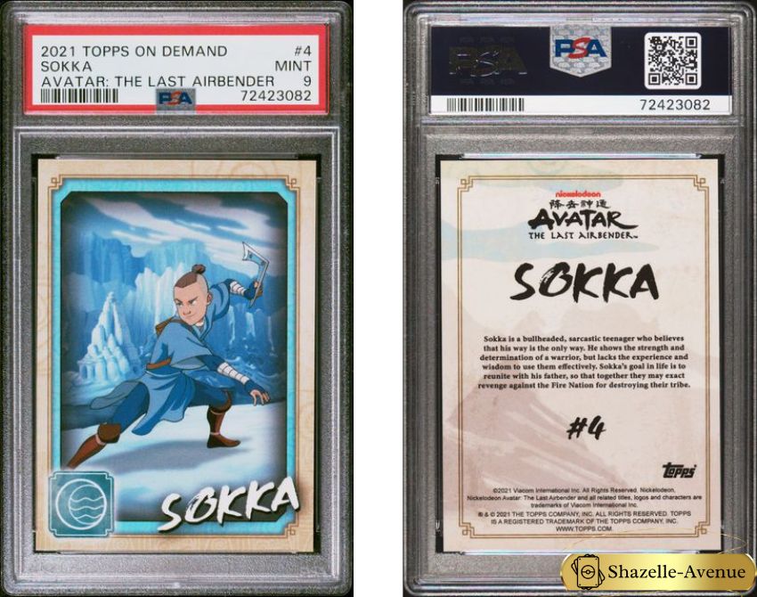 2021 TOPPS ON DEMAND AVATAR THE LAST AIRBENDER #4 Sokka PSA 9 (Copy)