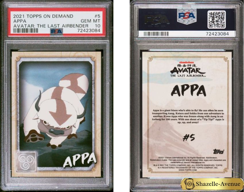 2021 TOPPS ON DEMAND AVATAR THE LAST AIRBENDER #5 Appa PSA 10 (Copy)