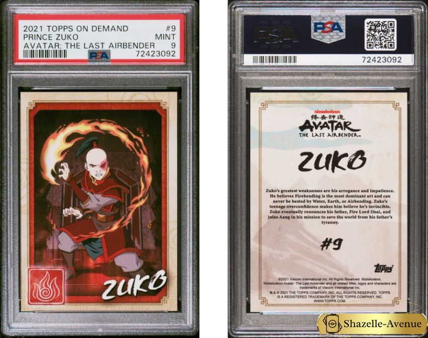 2021 TOPPS ON DEMAND AVATAR THE LAST AIRBENDER #9 Prince Zuko PSA 9