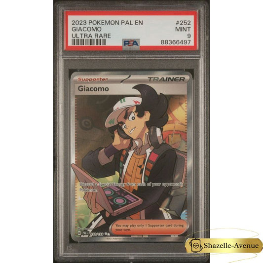 2023 Pokemon Pal Giacomo English 252 Ultra Rare Full Art PSA 9