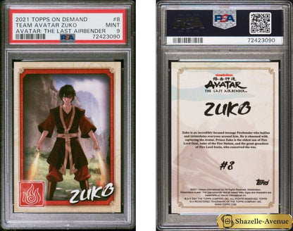 2021 TOPPS ON DEMAND AVATAR THE LAST AIRBENDER #8 Zuko PSA 9